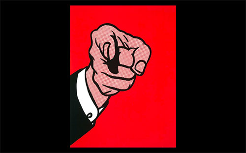 Roy Lichtenstein, Finger Pointing, silkscreen print, 1973