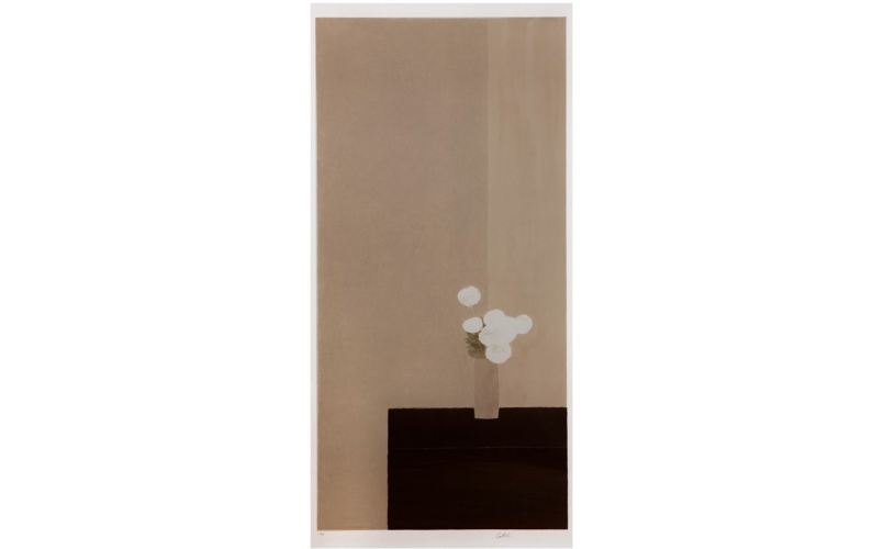 Bernard Cathelin, Grand Tokonoma aux Roses Blanche, lithograph on paper, 1990
