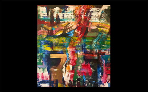 David Haberman, Storm Series, XVI, Exorcised acrylic on panel, 1991