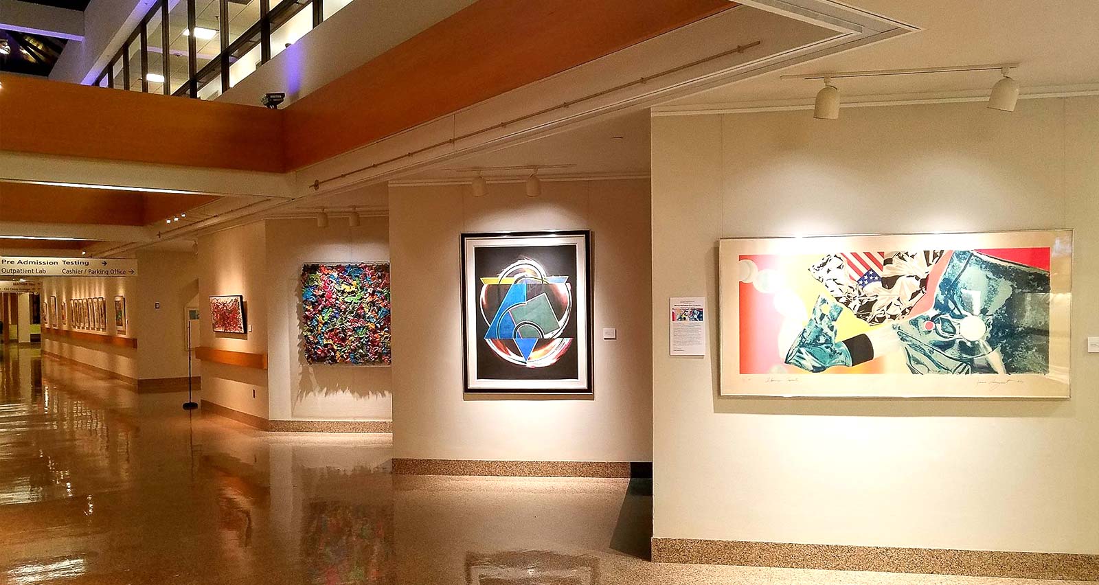 Artwork on display for the Trudy Wiesenberger Gallery at UH Cleveland Medical Center