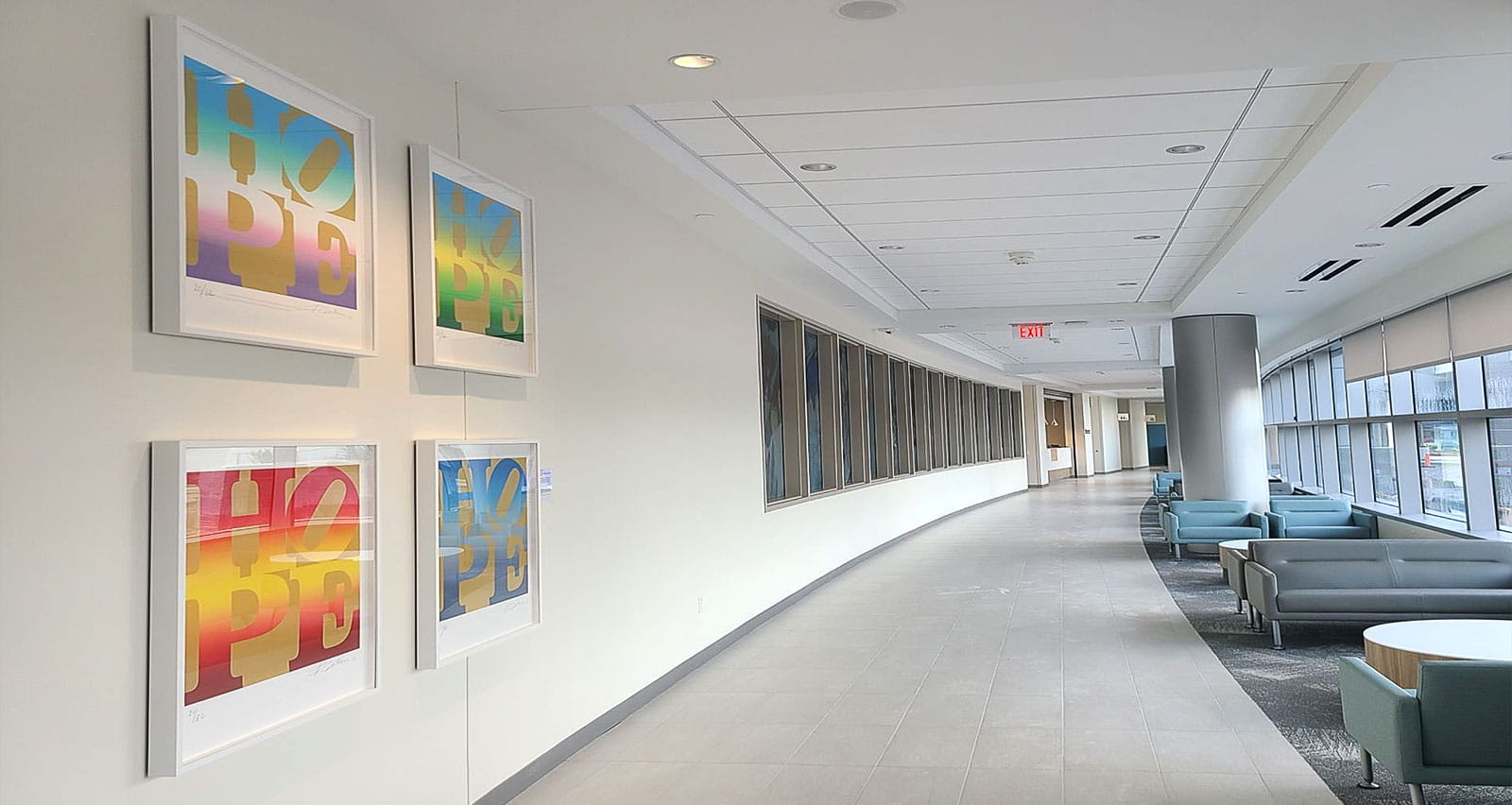 Artwork on display at UH Ahuja Medical Center, South Pavilion Concourse