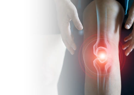Illustration of tendon problems and joint inflammation