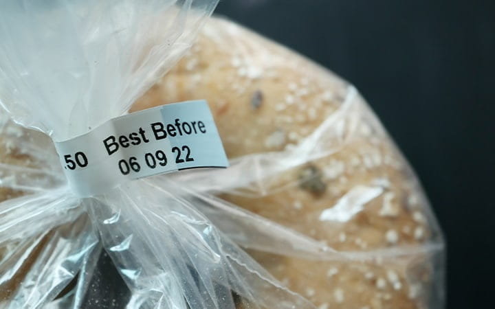 Expiry date on a packet of bagels