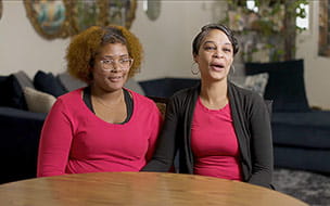 Mahogany Milton and her mother, B’lon Calloway