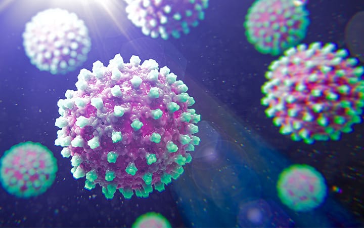 Illustration of hepatitis B virus