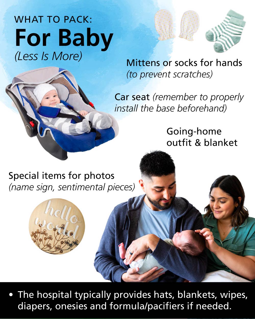 Infographic: What to Pack in Your Hospital Bag for Baby