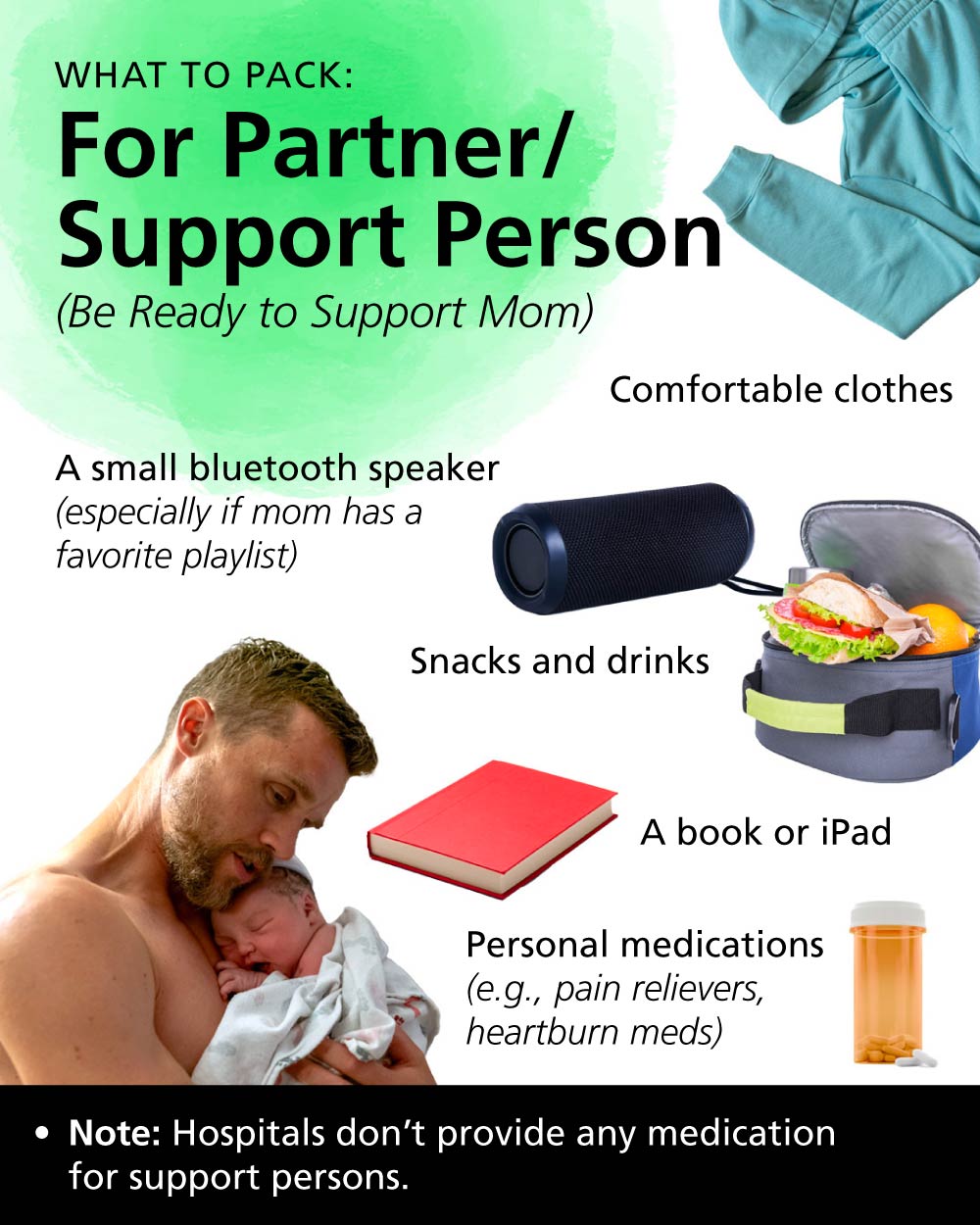 Infographic: What to Pack in Your Hospital Bag for Baby