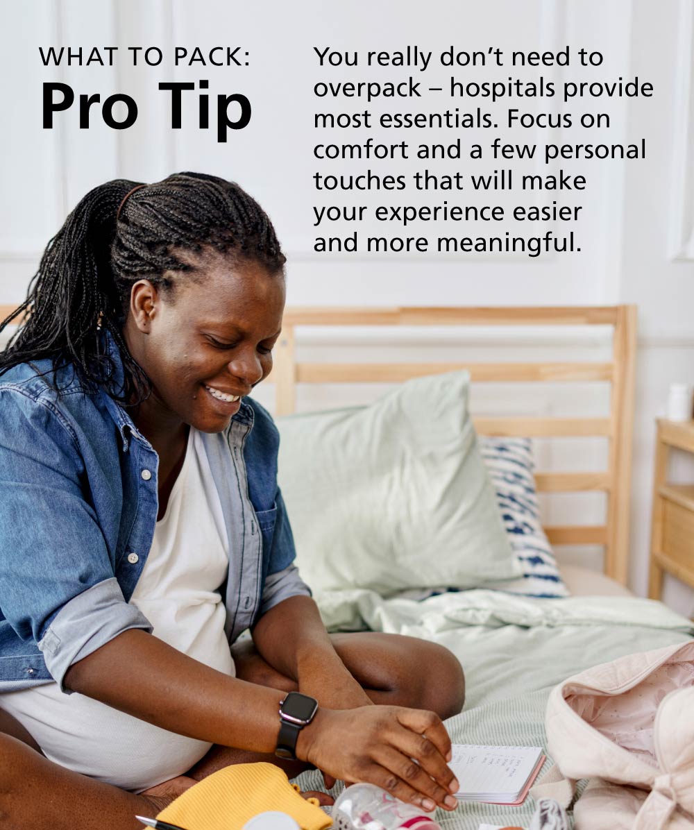Infographic: What to Pack in Your Hospital Bag for Baby