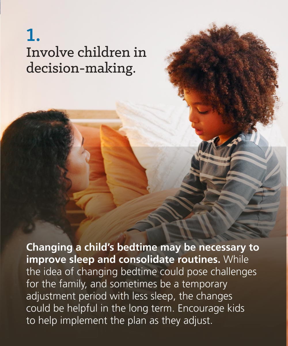 Infographic: 6 Tips to Get Your Kids to Go to Bed: Concentrate on wake-up time