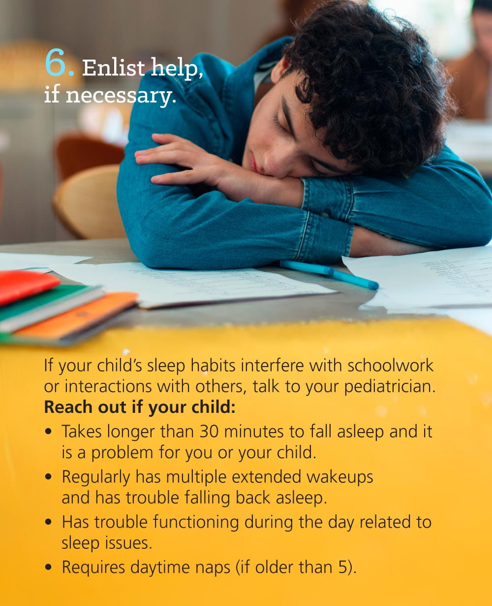 Infographic: 6 Tips to Get Your Kids to Go to Bed: Enlist help, if necessary