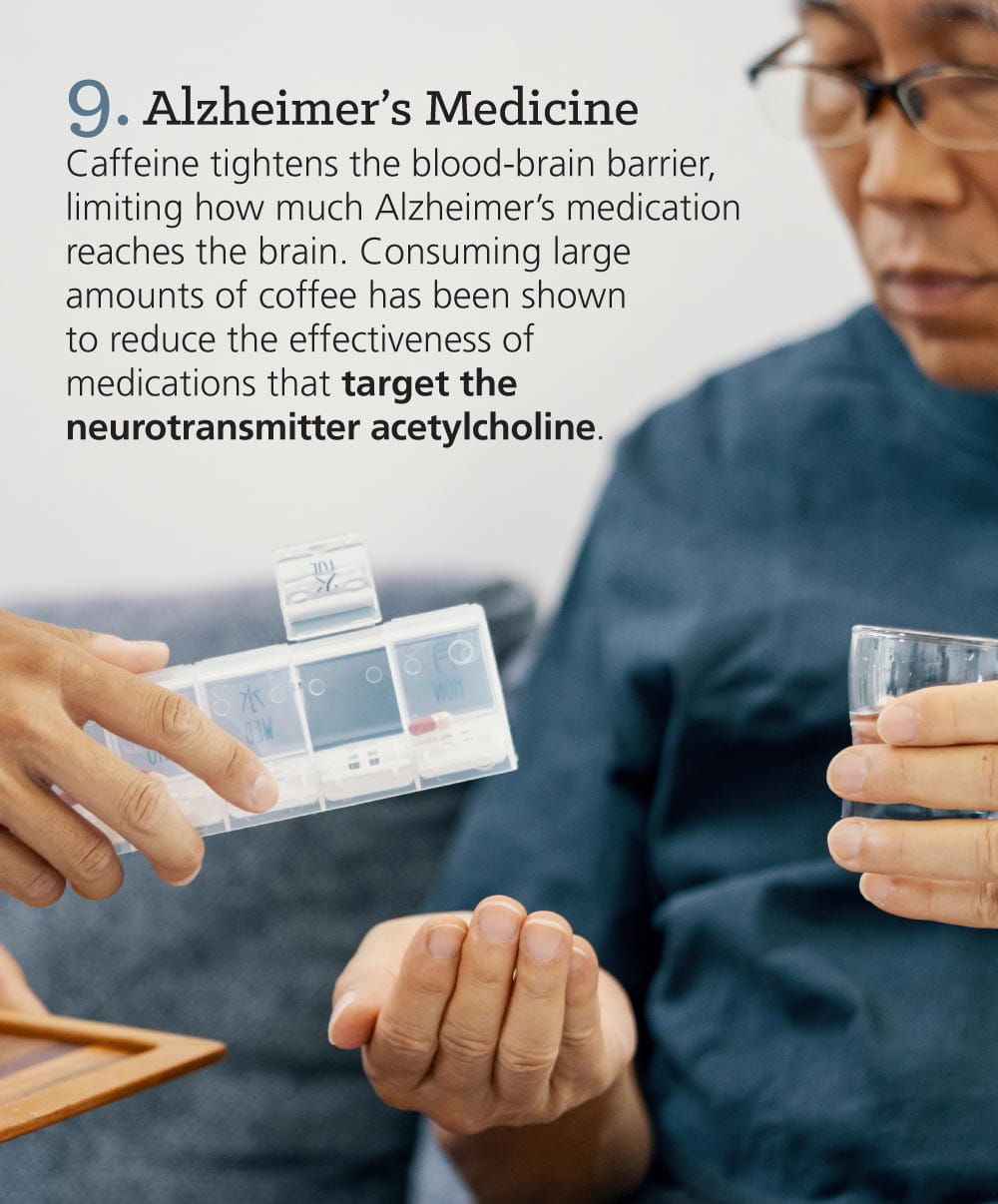Infographic: 9 Medications That Don’t Mix Well With Coffee: Alzheimer’s Medications