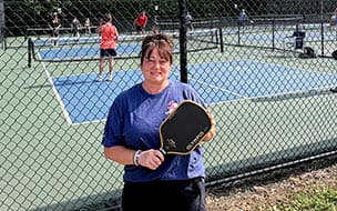 Maria Zeuli on the tennis court