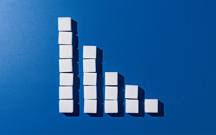 stacks of sugar cubes