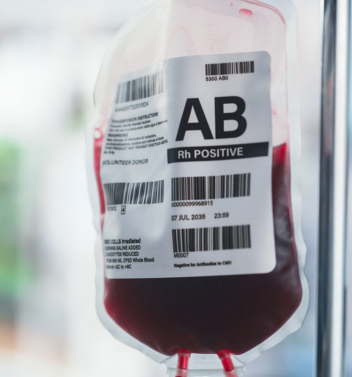 Getty image of blood donor bag
