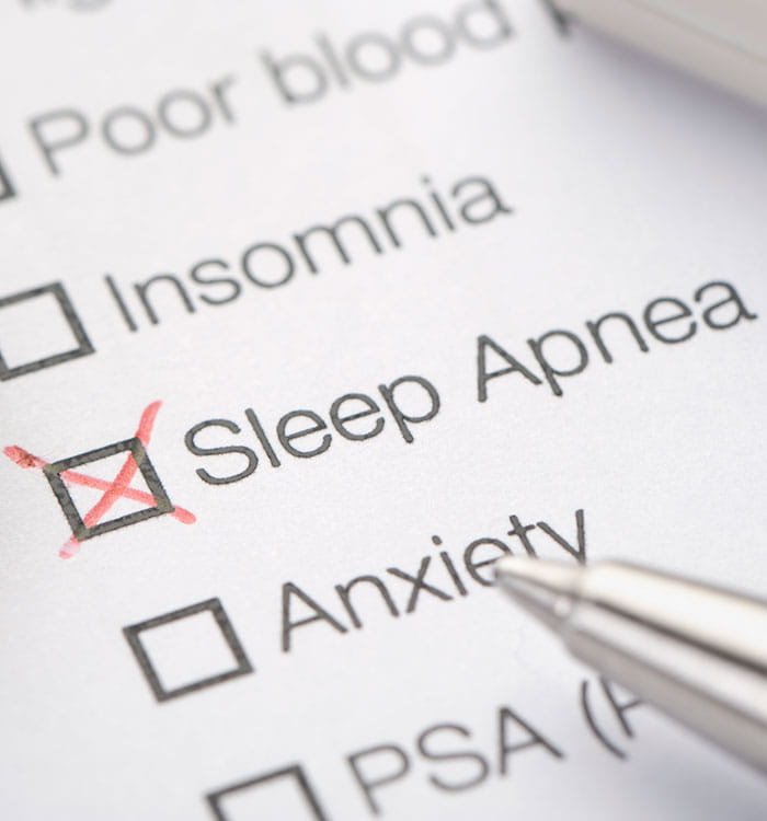 Check list of medical disorders with sleep apnea checked offl