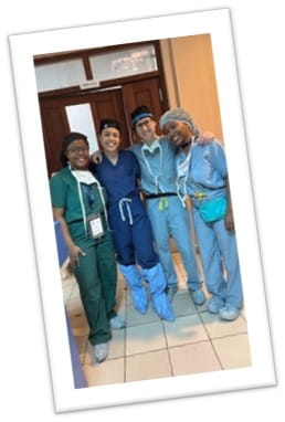 Roxanna Martinez, MD during total joint replacement travel residency in Tanzania.