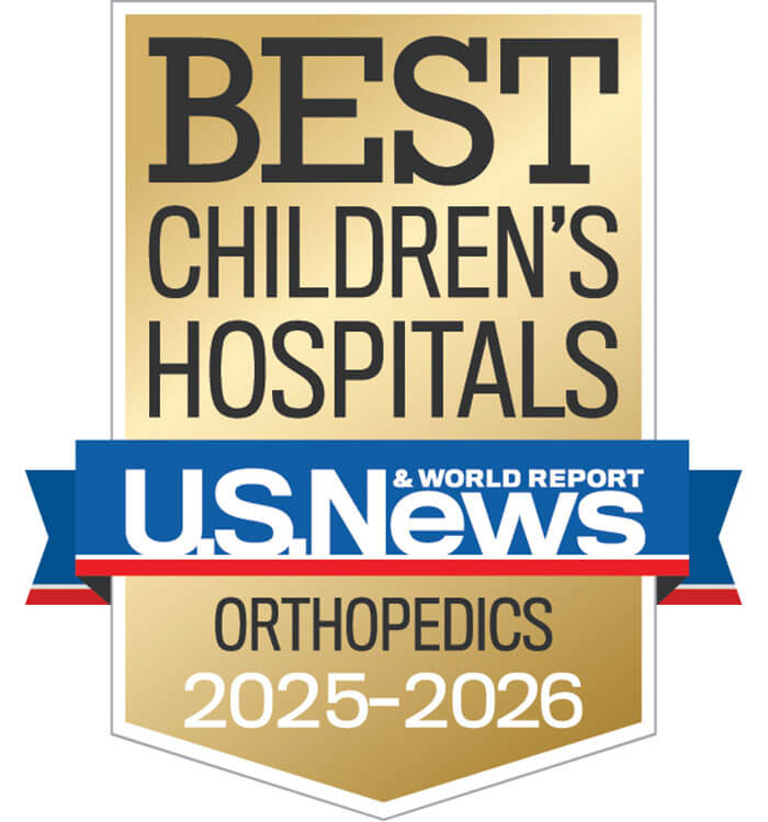 US News Best Children's Hospitals Pediatric Orthopaedic Badge 2025-2026 Badge