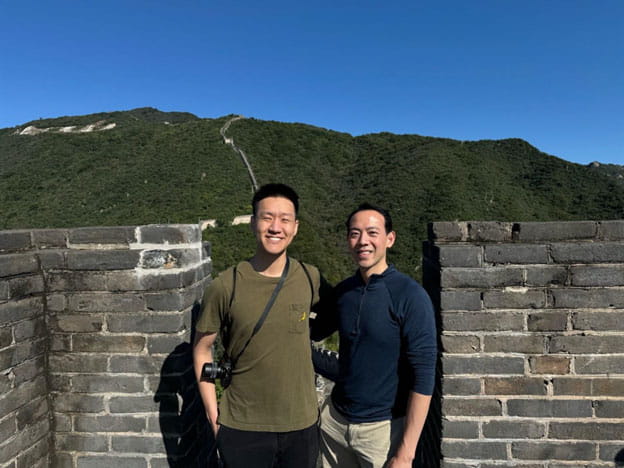Alex Chang and Raymond Liu spending a day at the Great Wall during their trip to Beijing for the International Limb Lengthening and Reconstruction Society meeting.  