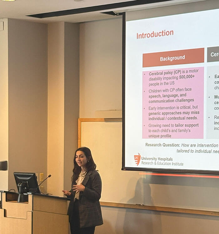 Ana Kasumova of NEOMED presenting at the HSRC Summer Scholar Program 2025.