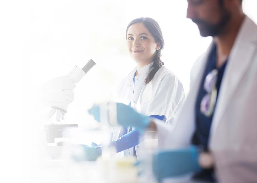 scientists working in lab