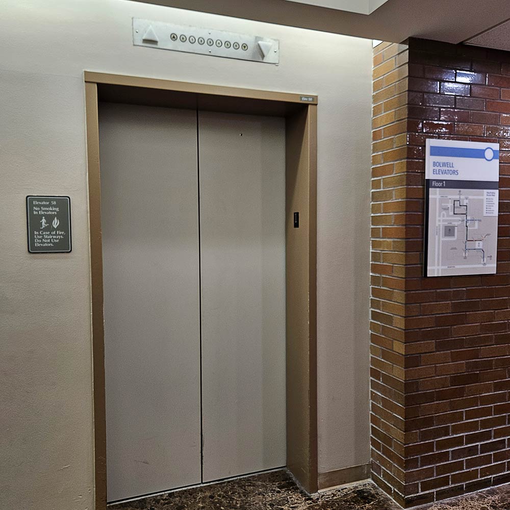 Exterior of Elevator 58, Bolwell Building