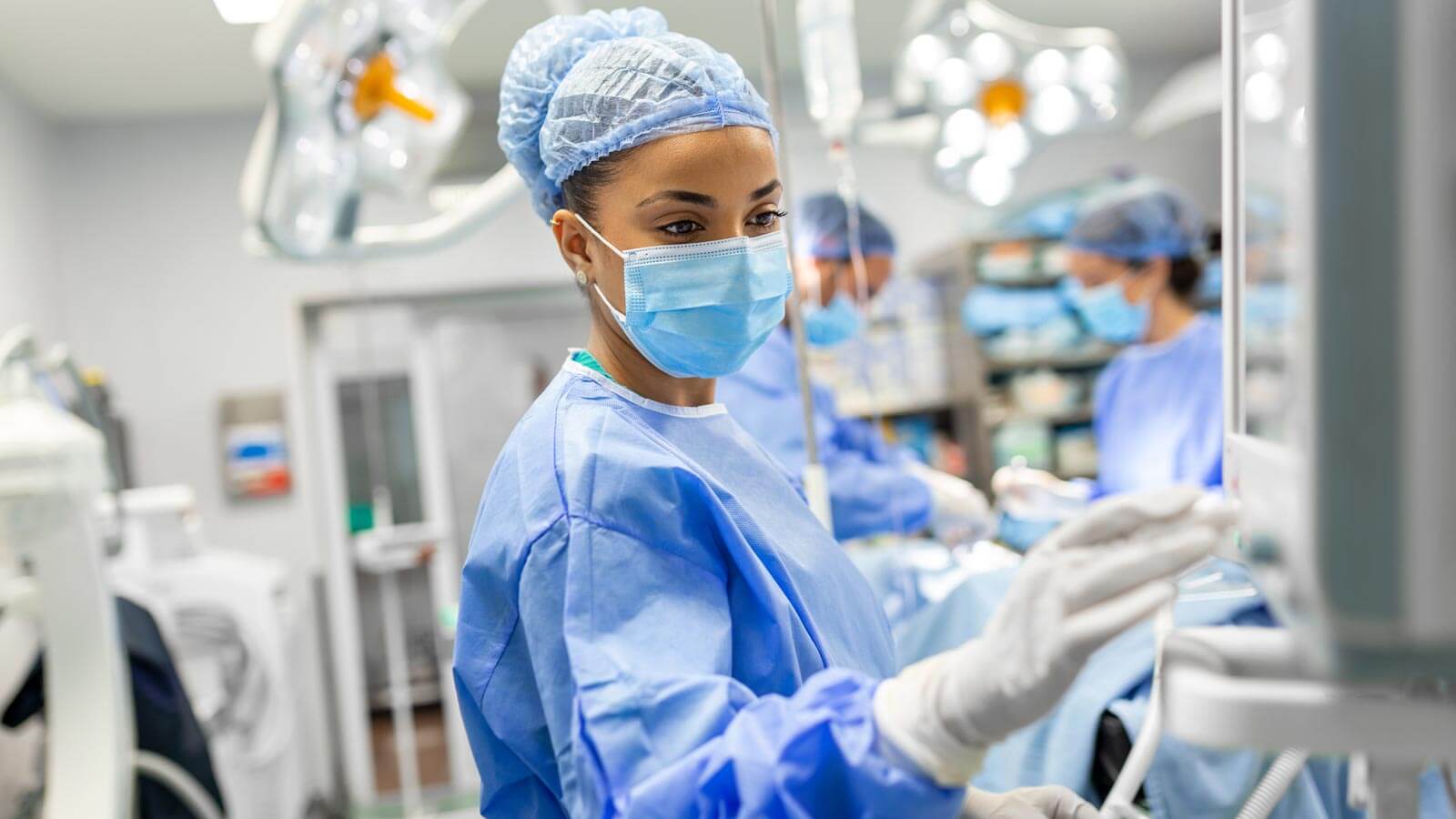 anesthesiologist in operating room