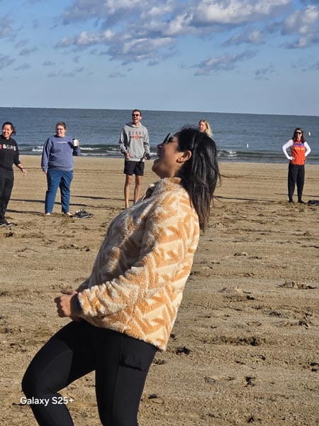 residents hanging out at the beach