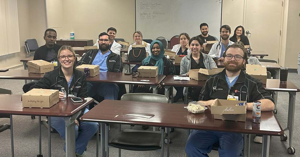 residents having lunch