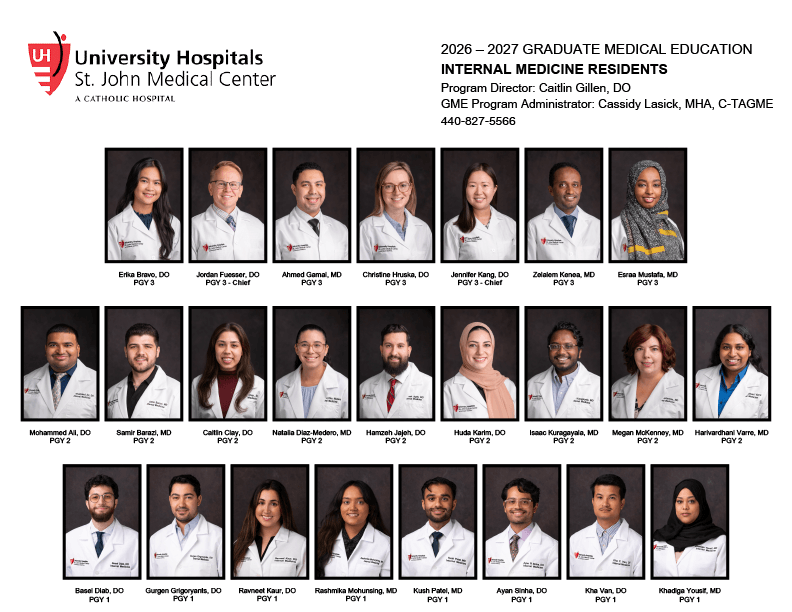 UH St. John Medical Center Internal Medicine Residents