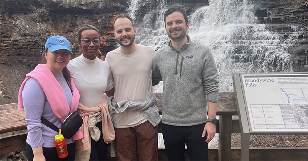 med ped resident at waterfall