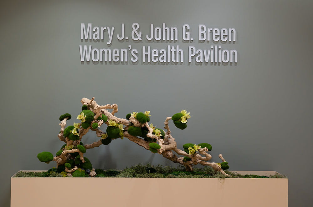 Breen Breast Center welcome sign 