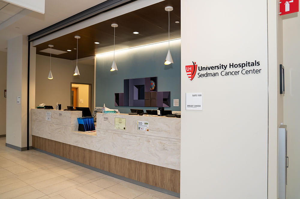Ahuja Breast Center welcome area