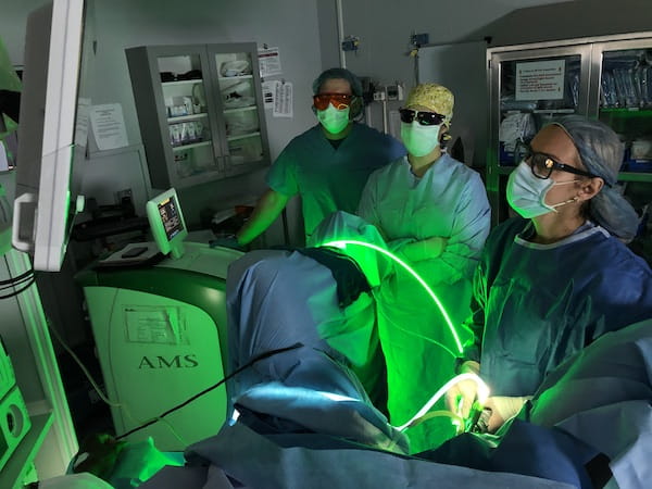 Irina Jaeger, MD and team using GreenLight™ Laser Therapy