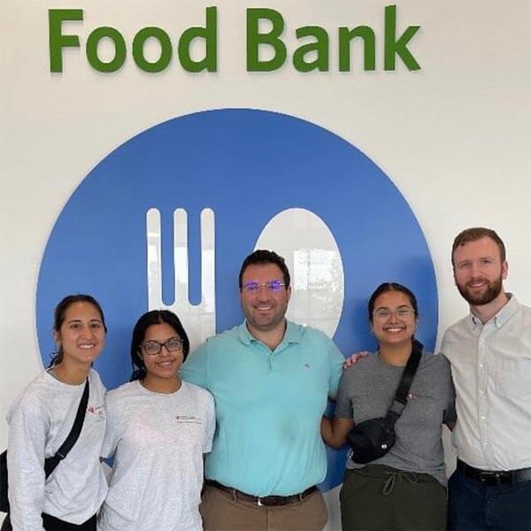 group of residents at Food Bank