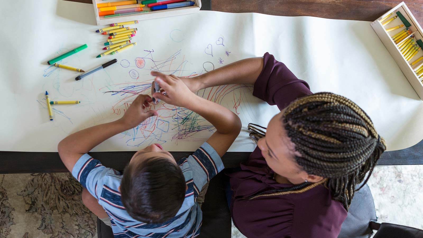 therapist with child