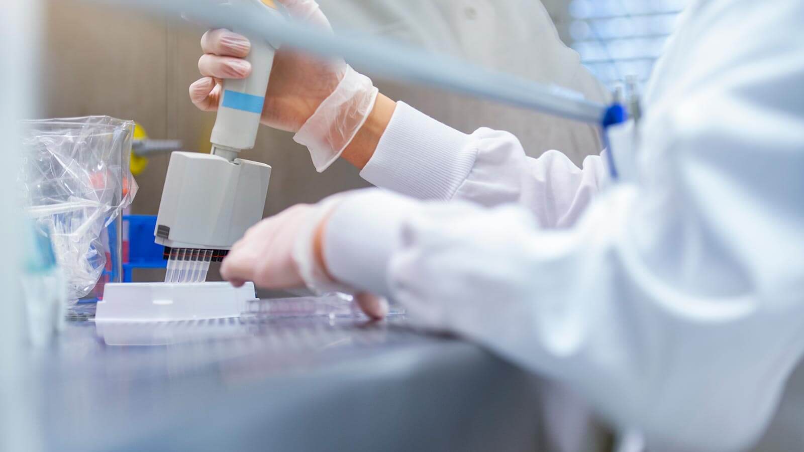 Scientist researching in laboratory