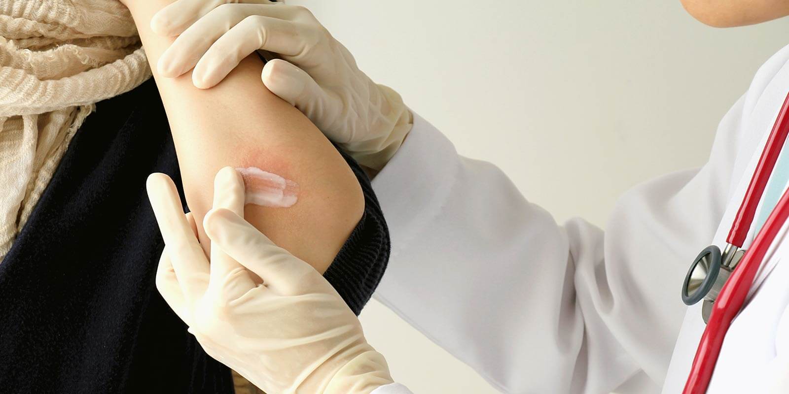 Dermatologist doctor doing treatment