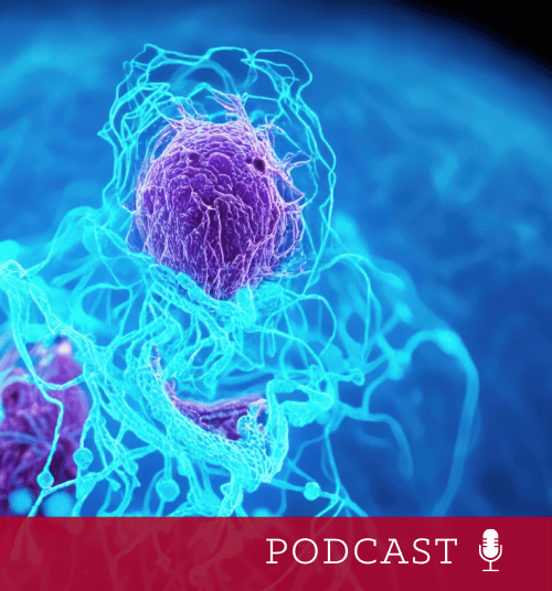 enhanced scanning electron micrograph (SEM) of cancer cell