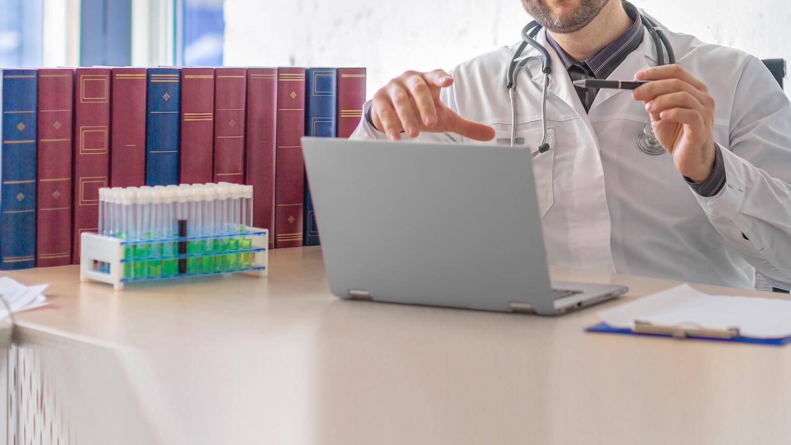 physician scientist with research and books