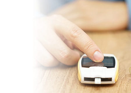 Blood sugar device on table top