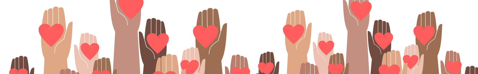Hands holding a heart, symbol of charity and volunteering