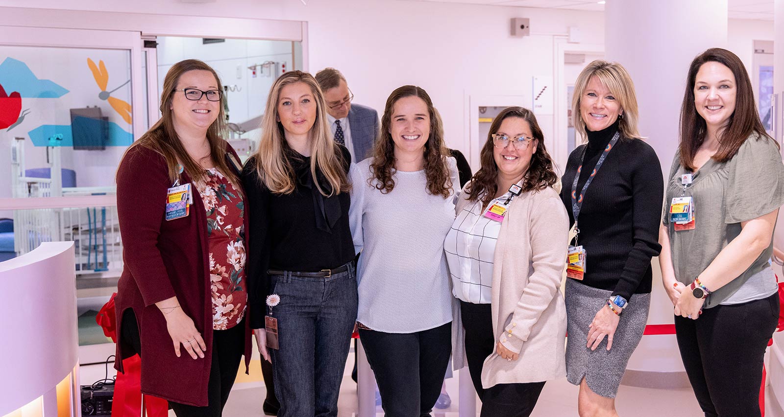 Rainbow Pediatric Cardiac Intensive Care Unit nurses with Lisa Welsh, RN, BSN, nurse manager of Congenital Heart Collaborative