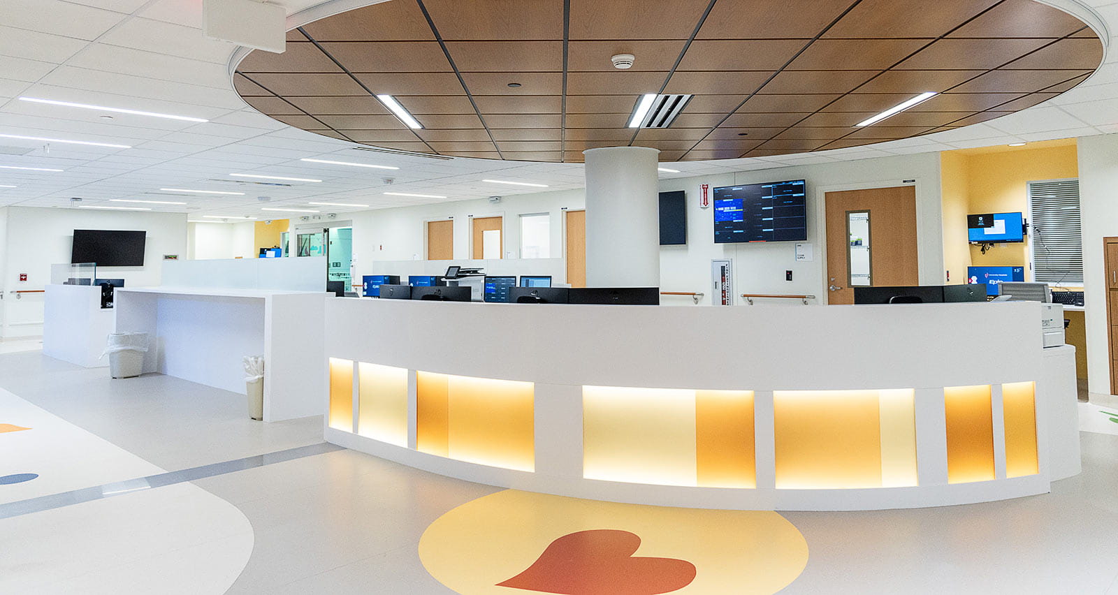 Information desk at UH Rainbow Babies and Children's pediatric cardiac intensive care unit