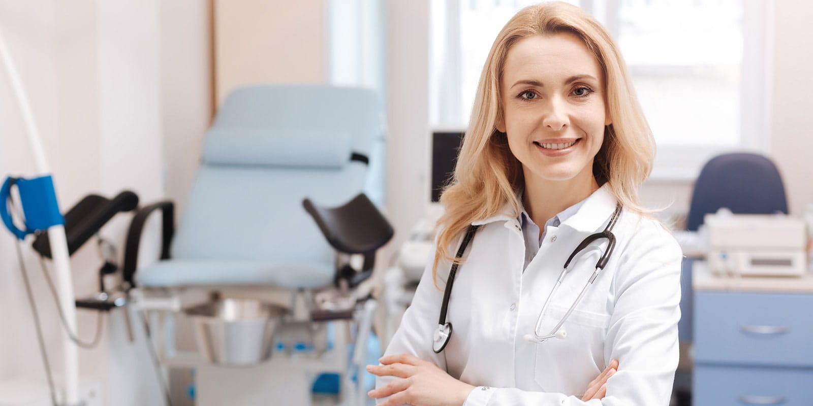 Gynecologist waiting for her patient.