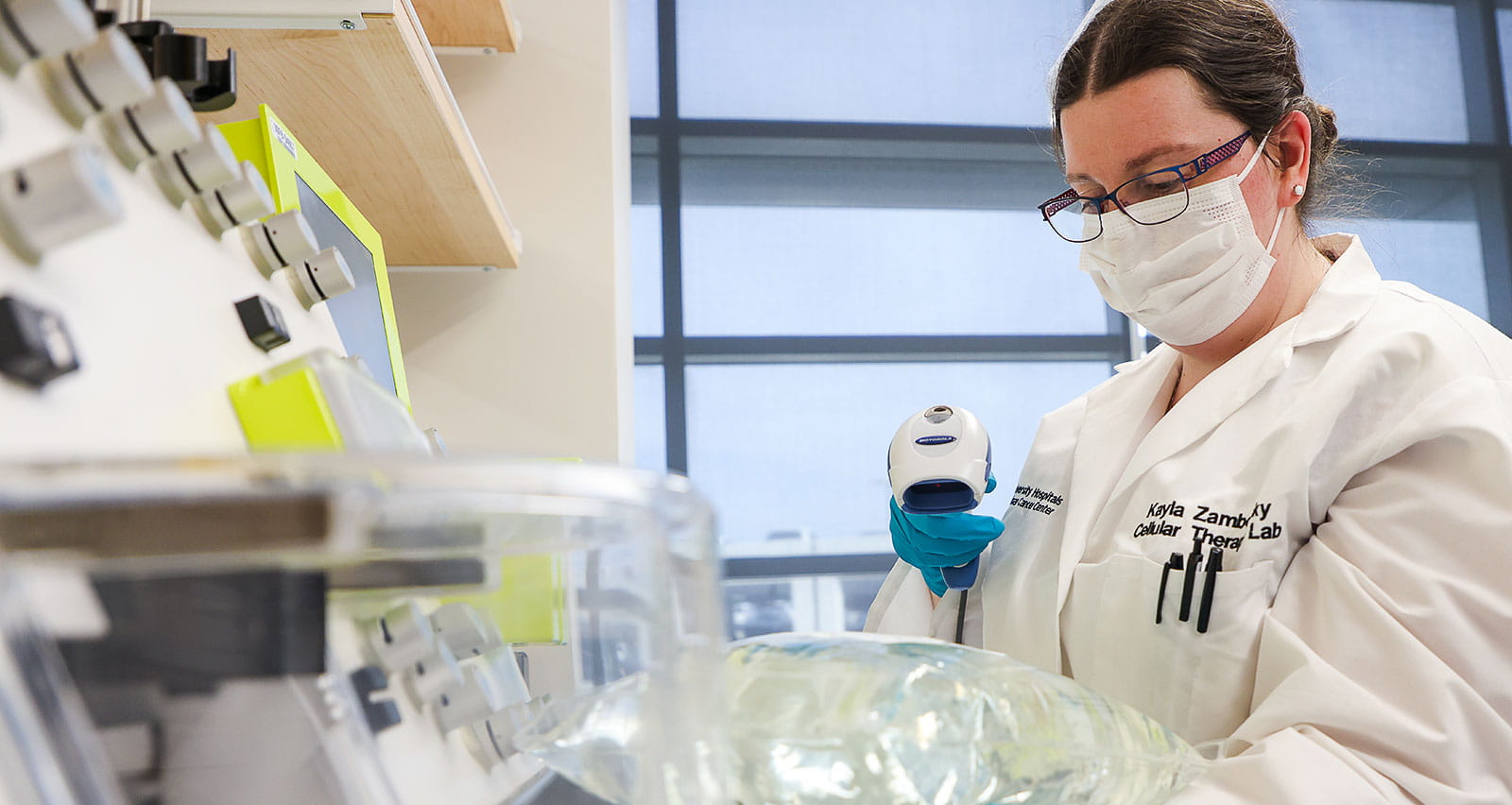 A researcher at the Wesley Center for Immunotherapy