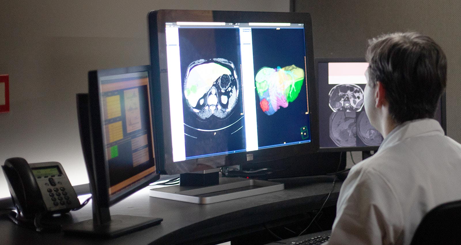 Dr. Bittencourt in our radiology reading room