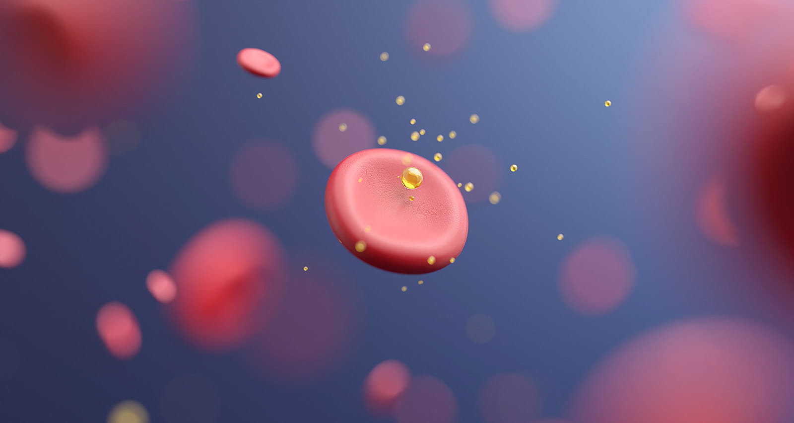 Illustration of cholesterol or fatty acids in a blood vessel