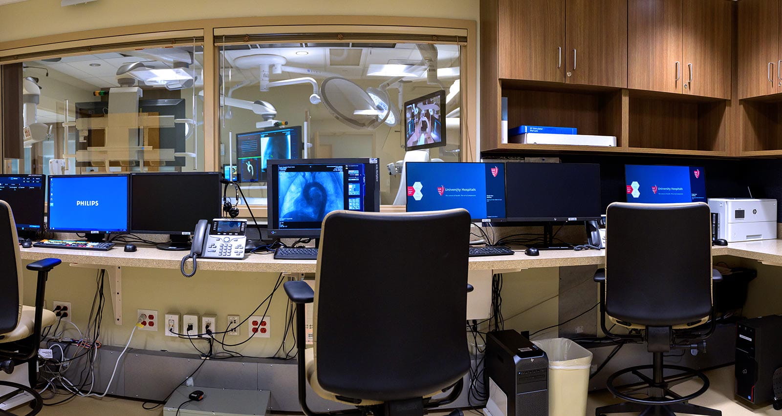 The control room of the Harrington Heart and Vascular Center for Advanced Heart and Vascular Care