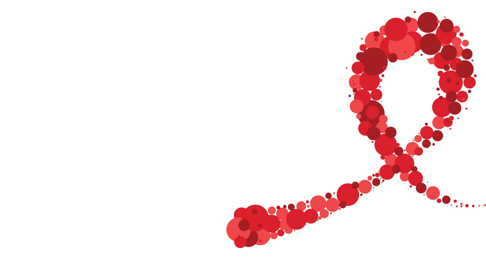 Illustration of blood platelets forming the HIV/AIDS ribbon