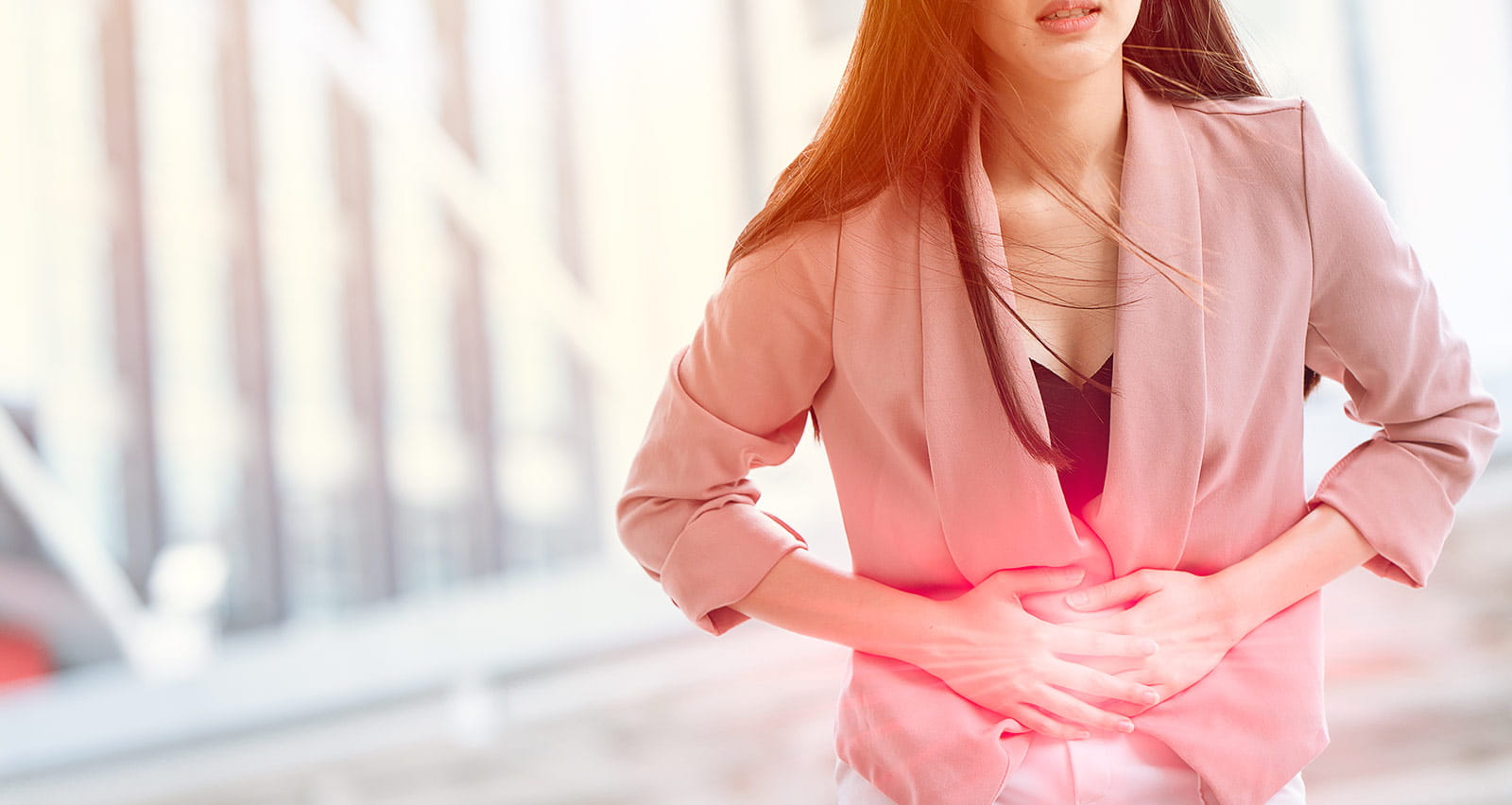 A woman experiencing a painful sign of Ovarian Endometriosis